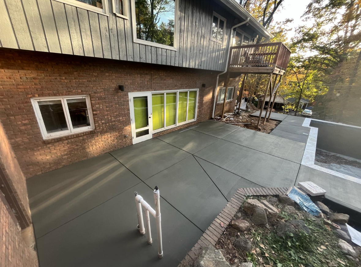 Custom concrete patio Charlotte NC
